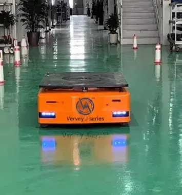 Autonomous mobile robot on a lab floor