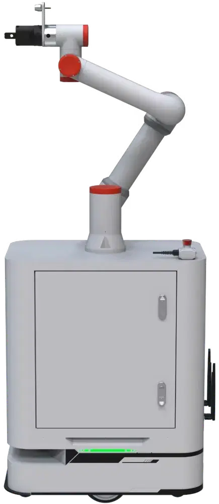 Collaborative robot arm on a mobile cabinet