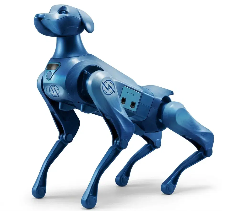 Blue quadruped dog robot